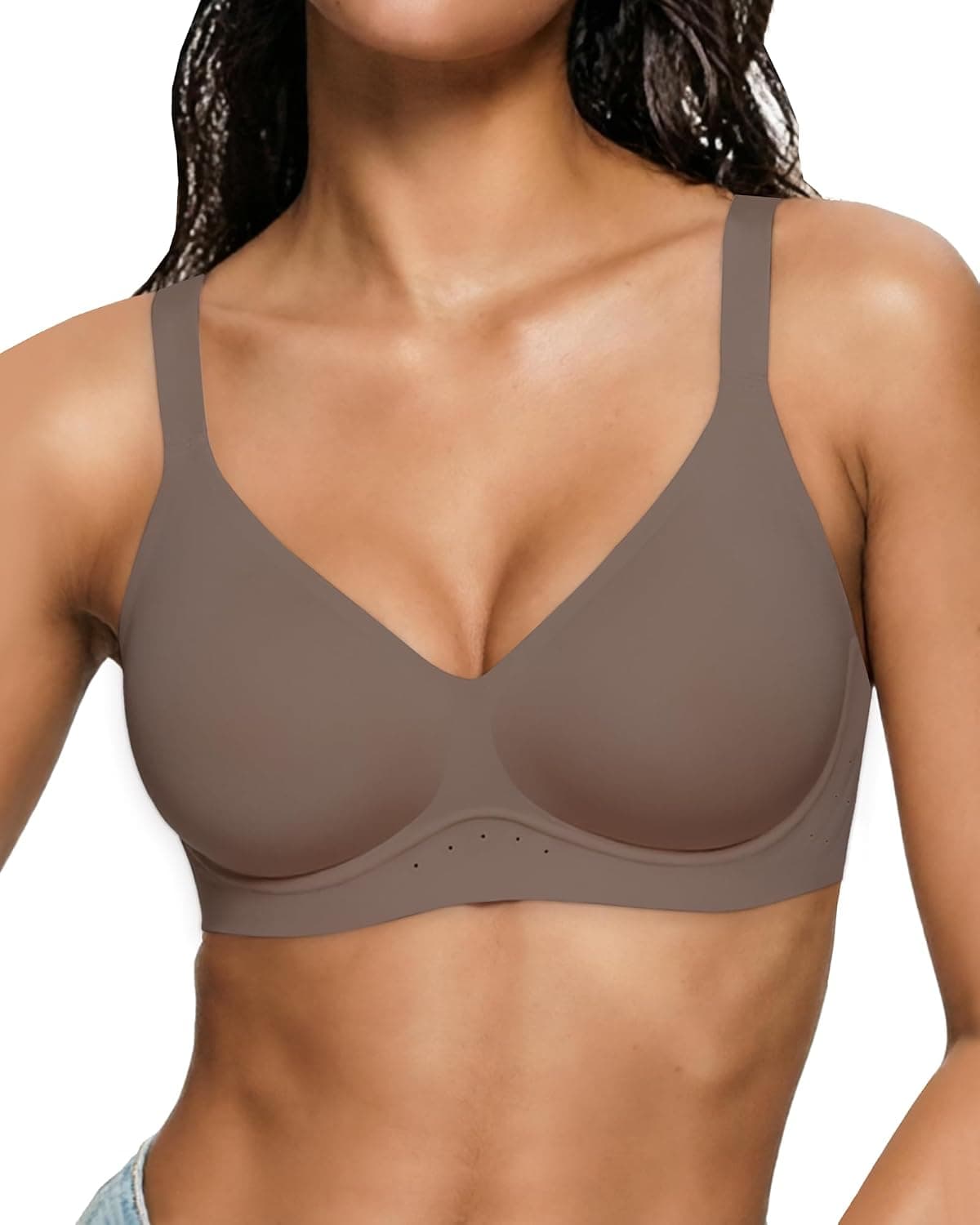As Fairy Bras for Women Wireless Wirefree Jelly No Underwire Full Coverage Seamless Comfortable Bra with Airholes