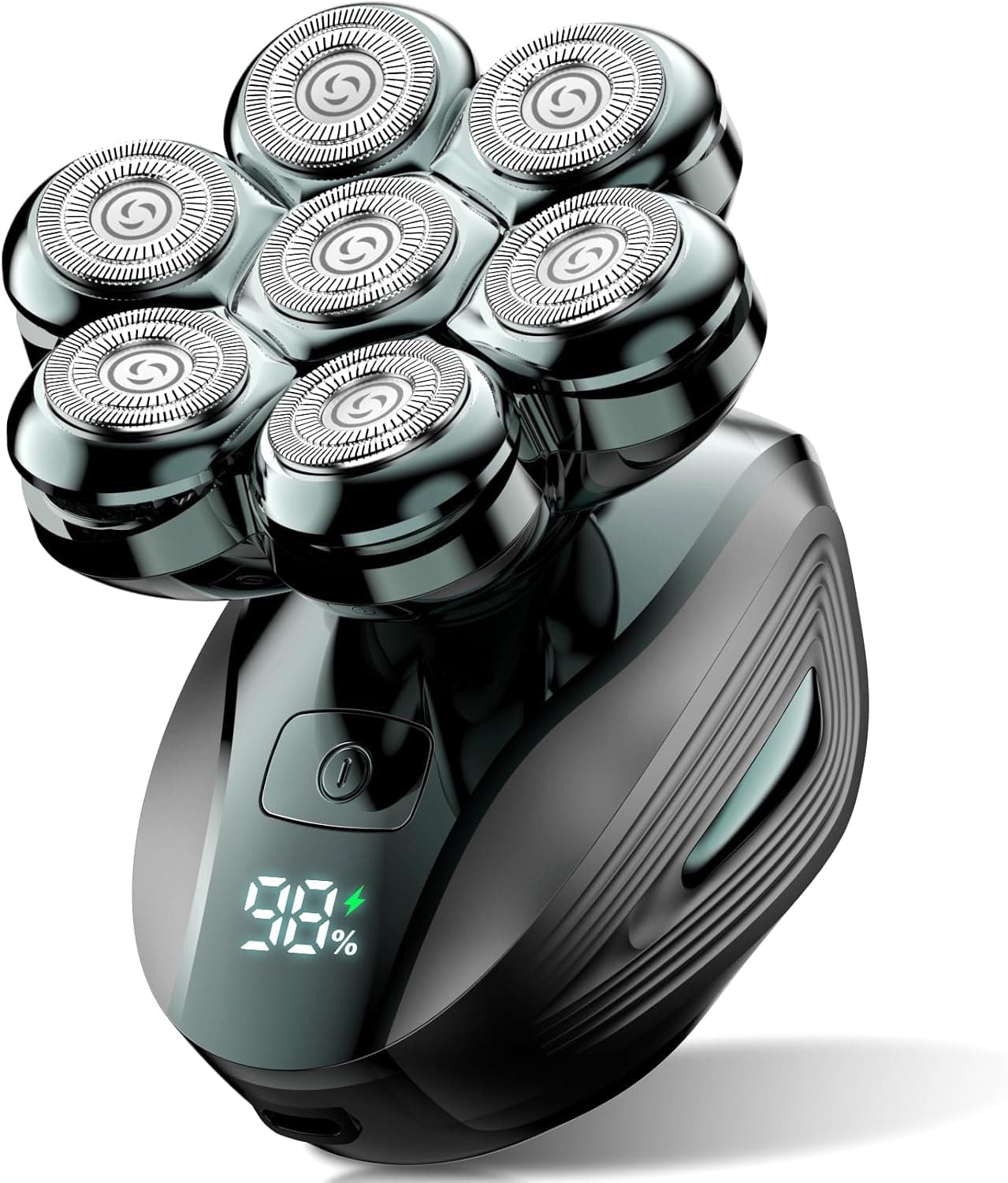 Head Shavers for Bald Men: ππ π
π₯π¨πππ’π§π Electric Razor with Magnetic Removable Head, IPX7 Waterproof Shaver, LED Display & Type-C Fast Charging - Sea Green