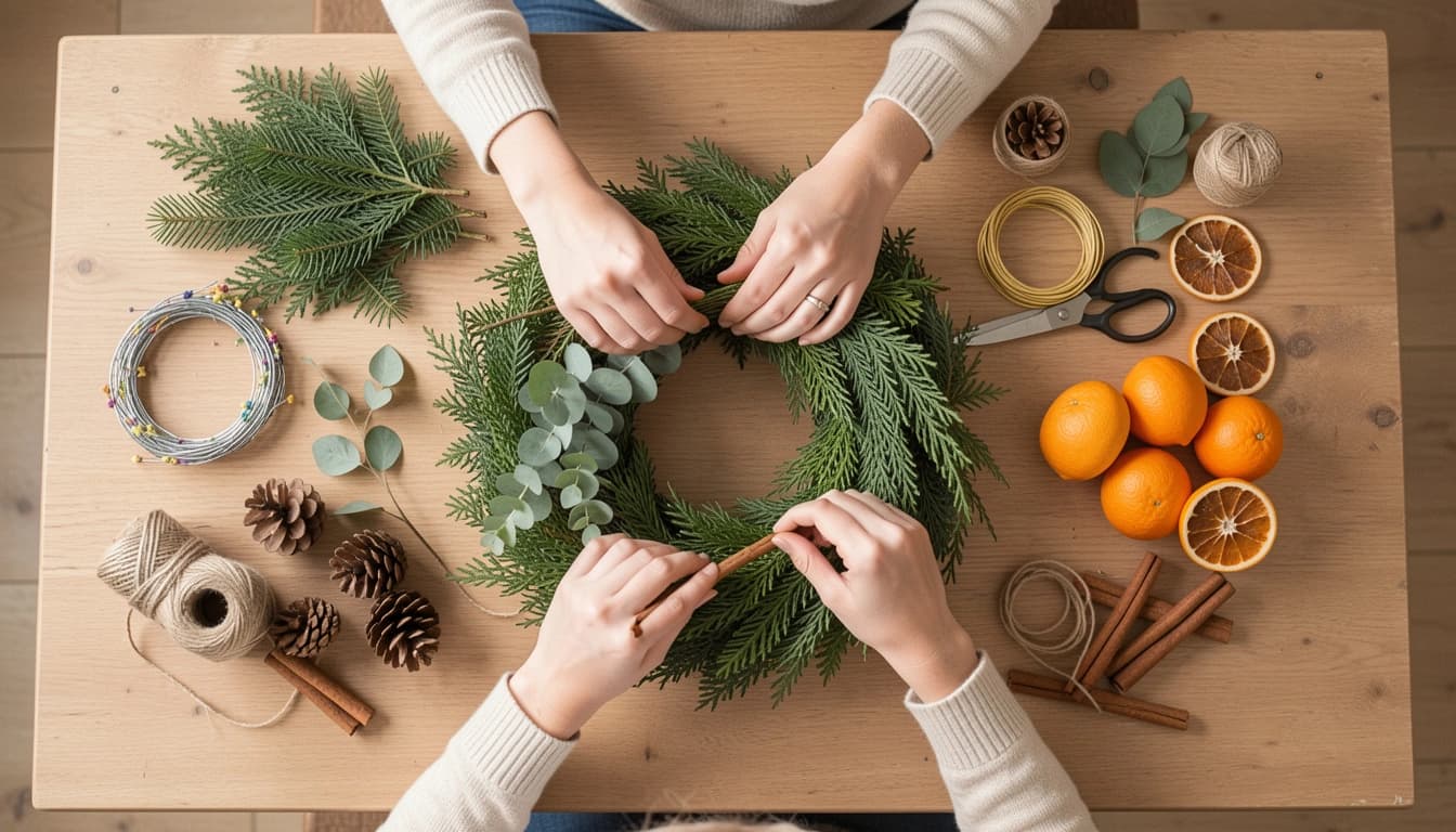 DIY Natural Christmas Wreaths Easy Holiday Decor